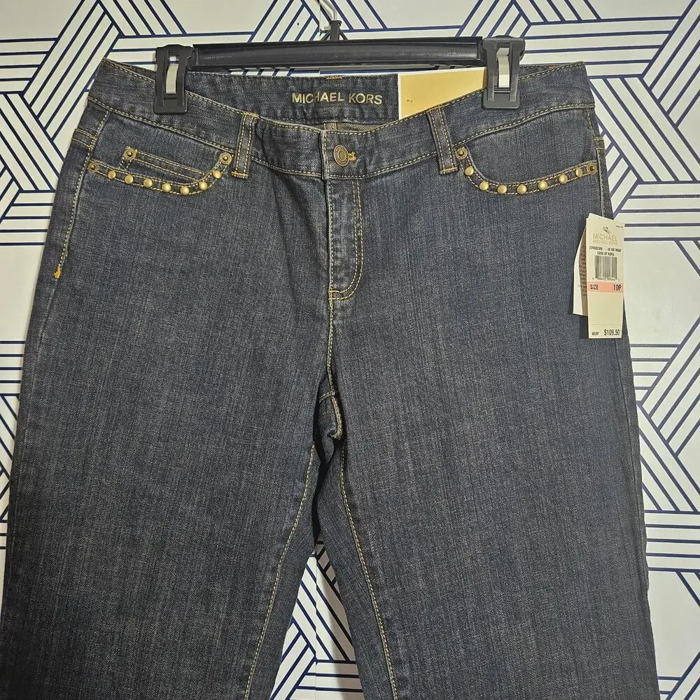 NWT Michael Kors Low Rise Bootcut Stretch Jeans size 10P